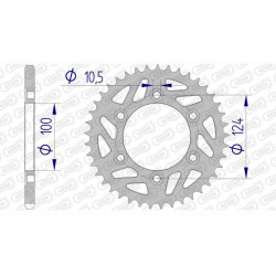 AFAM aluminium sprocket 40 teeth pitch 520 type 51602 Ducati 600 Monster