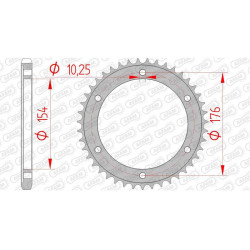 AFAM steel crown 43 teeth not 525 type 10628 Honda VFR 800 FA ABS