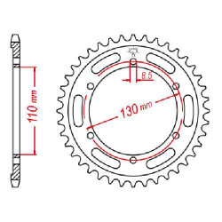 Steel crown JT 46 teeth not 428 type 1870
