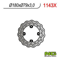 Disque de frein moto NG pétale fixe 180mm (réf. 1143X)