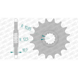 Pignon AFAM 17 dents pas 525 type 21606 Yamaha YZF 600 R6
