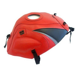 Tapis de réservoir Bagster rouge/noir sur acier (1224S) Suzuki GS 500 E