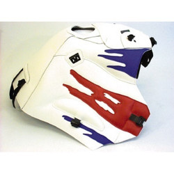 Tapis de réservoir Bagster blanc/lilas/deco rouge (1245E) Honda XRV750 Africa Twin