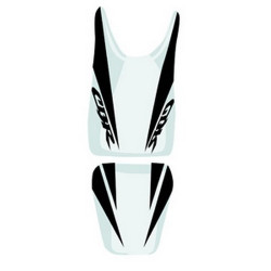 Saddle cover Bagster (2159H) White/Black/Black Letters Honda CBR125 07-08