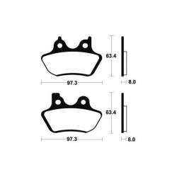 Plaquettes de frein métal fritté Tecnium MF326