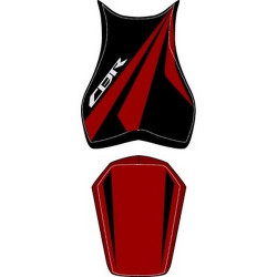 Housse de selle Bagster (2198D) Bordeaux Clair/Noir/Lettres Grises Claires Honda CBR1000RR 08