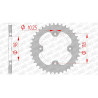 Couronne acier AFAM 39 dents pas 520 type 92401 CAN-AM DS 450