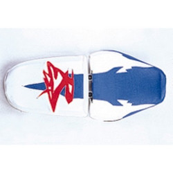 Housse de selle Bagster (2036M) Azur/Blanc/Lettres Orange Fluo Suzuki GSX1100 R 95