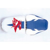 Saddle cover Bagster (2036M) Azur/Blanc/Letters Orange Fluo Suzuki GSX1100 R 95