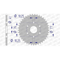AFAM alu crown 36 teeth not 415 type 11207 Honda NSF 250