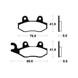 Brake plates metal fried Tecnium MO111