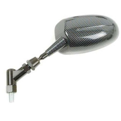Rétroviseur moto gauche Vparts F1 Ovale carbone