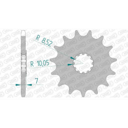 Pignon AFAM 14 dents pas 420 type 94109 Aprilia RX 50