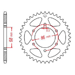 Couronne acier JT 37 dents pas 520 type 473