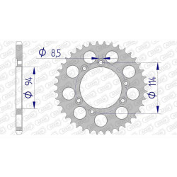 Alu crown AFAM 40 teeth not 520 type 78303 Fantastic 249 R Section