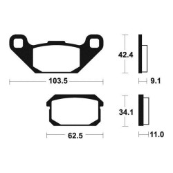 Brake pads metal fried BENDIX MO348 2