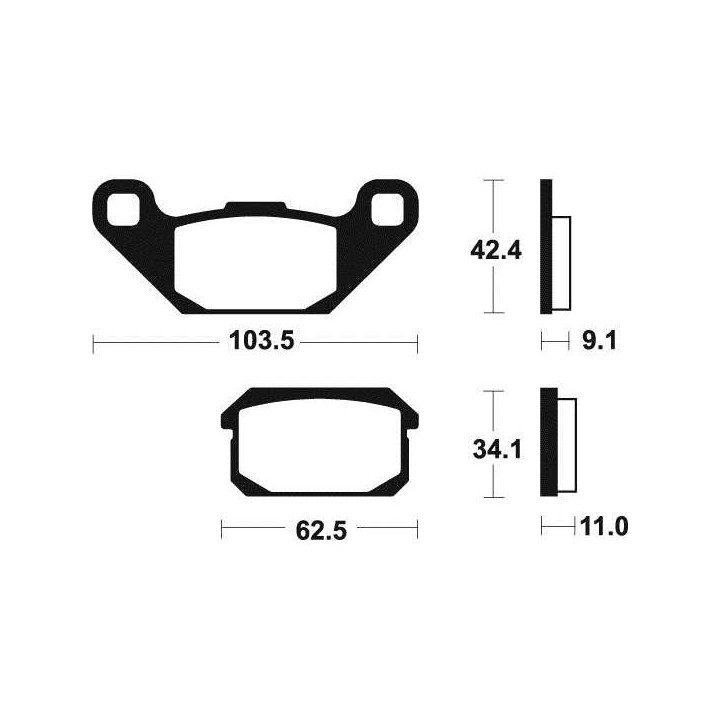 Brake pads metal fried BENDIX MO348