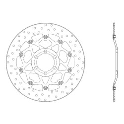 Front brake disc Brembo Oro series 78B40862 Triumph DAYTONA 06-12, STREET TRIPLE 07-12