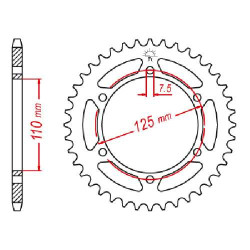 Couronne acier JT 41 dents pas 520 type 13