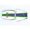 Housse de selle Bagster (2047F) Vert/Blanc/Violet/Lettres Fuchsia Kawasaki ZX6 R 96