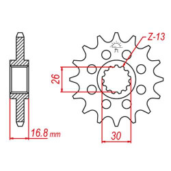 Sprocket JT 15 teeth pitch 520 type 1269 Honda CBR600RR