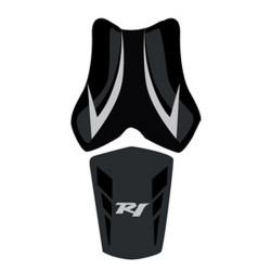 Saddle cover Bagster (2211D) Black/Black Mat/Gris Clair/Letters Grises Claires Yamaha YZF-R1 11