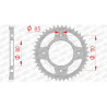 AFAM steel sprocket 42 teeth pitch 428 type 10235 Honda CBF 125 M