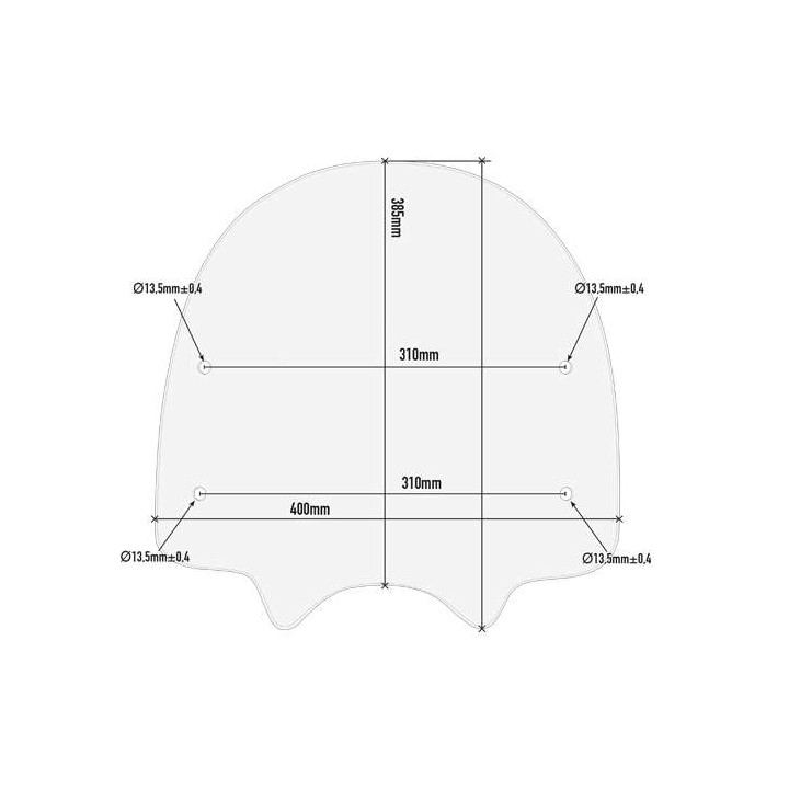 Pare-brise incolore Givi 1168A sans fixation Honda 125 Super Cub C 2018-2026