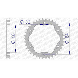 AFAM aluminum sprocket 42 teeth pitch 525 type 51803 Ducati 1098
