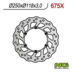 Disque de frein moto NG pétale fixe 260mm (réf. 675X)