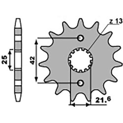 Pignon PBR 18 dents pas 530 type 513 Suzuki GSX 1400