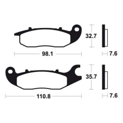Brake plates Tecnium ME297 Honda CBR/CBF 125