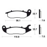 Brake plates Tecnium ME297 Honda CBR/CBF 125