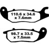 EBC SFA375 organic brake pads
