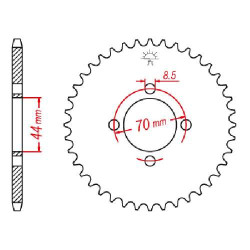 Steel crown JT 22 teeth not 520 type 1795