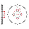 Steel crown JT 22 teeth not 520 type 1795