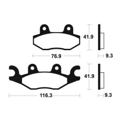 BENDIX MA378 organic brake pads 2