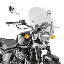 Colourless windscreen Givi (9058A+A9058A) Royal Enfield Super Meteor 650