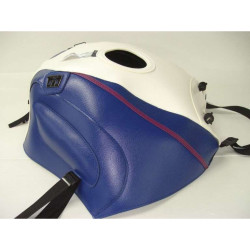 Tapis de réservoir Bagster blanc/bleu/lisere fuchsia/bande bleue (1114F) Yamaha FJ1200