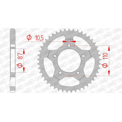 AFAM 45 tooth steel crown type 14404 Suzuki GSF 400 Bandit
