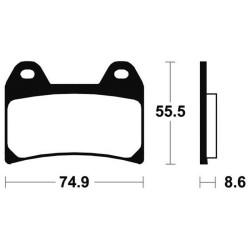 Brake pads racing Tecnium MCR206
