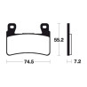Brake pads motorcycle metal fried Tecnium MF234