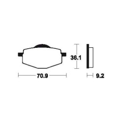 Brake plates metal fried Tecnium MO75