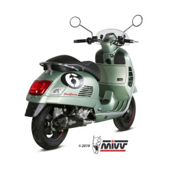 Ligne complète Mivv DELTA RACE Inox noir (P.008.LDRB) Piaggio Vespa GTS 300 2
