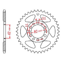 Steel crown JT 54 teeth not 428 type 1842