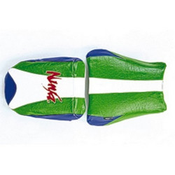 Saddle cover Bagster (2034D) Green/White/Violet Fonce/Letters Kawasaki ZX9 R NINJA 97