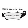 Plaquettes de frein sinter Nissin 2P-225ST-MX