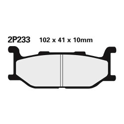 Plaquettes de frein semi-metal Nissin 2P-233NS