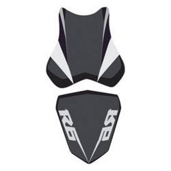 Housse de selle Bagster (2172E) Noir/Noir Mat/Anthracite/Gris Clair/Lettres Grises Yamaha YZF-R6 07