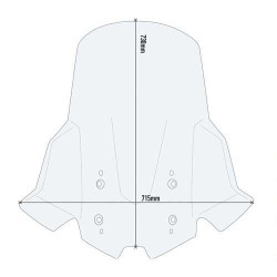Givi clear bubble +15.5 cm (D7060ST) SYM MaxSym 500 TL 2